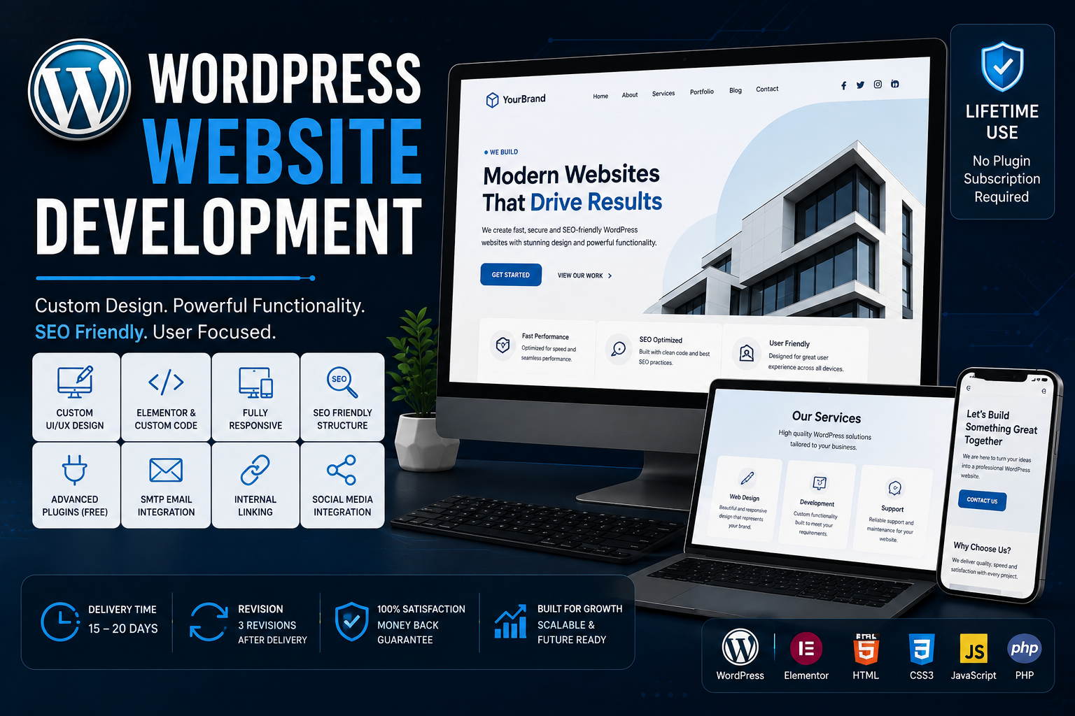 WordPress Website Development ( Custom Code )